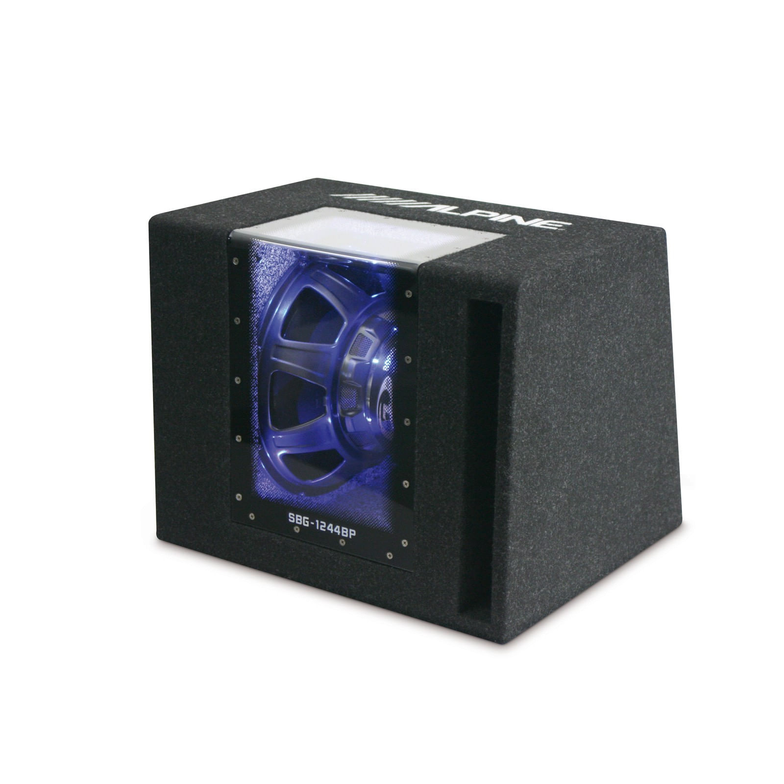 Subwoofer auto Alpine SBG-1244BP cu incinta de tip bandpass si difuzor 300 mm