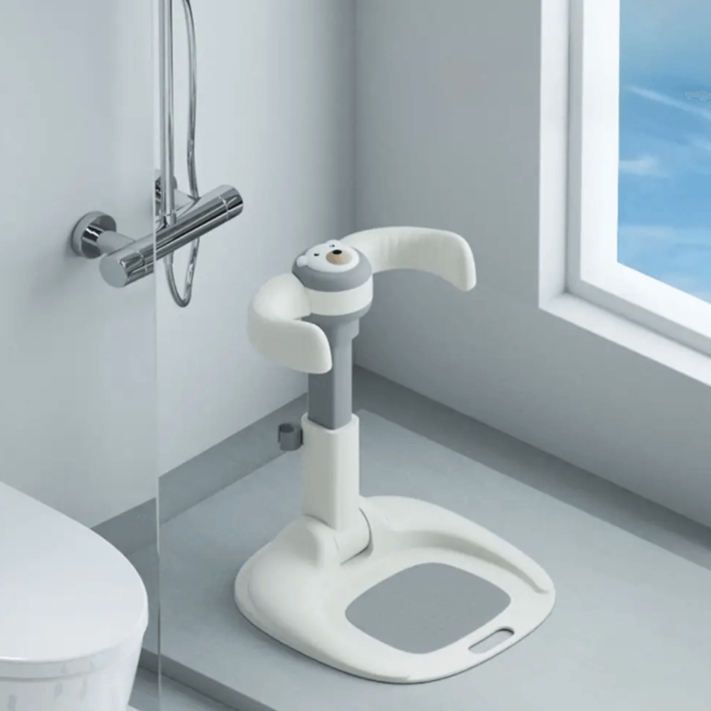 Suport de Dus pentru Copii, 8 - 36 Luni, Inaltime Reglabila 43cm -55cm, Cotiere Reglabile 26cm - 35cm, Pliabil