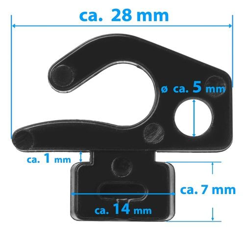 Set 100 carlige Schäper pentru prindere plasa porti cu canal
