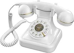 Telefon Audio Guestbook Retro – Inregistrare Mesaje Personalizate pentru Nunta, Petreceri sau Aniversari, Alb, FilSAB
