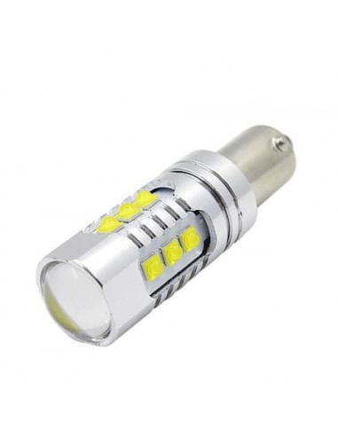 Bec LED Auto Alb H21W / BAY9S Canbus 80W, 12-24V, LED-uri CREE, Alb Intens - 1 | YEO