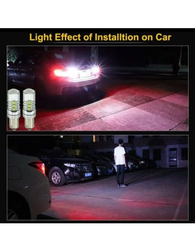 Bec LED Auto Alb H21W / BAY9S Canbus 80W, 12-24V, LED-uri CREE, Alb Intens - 3 | YEO