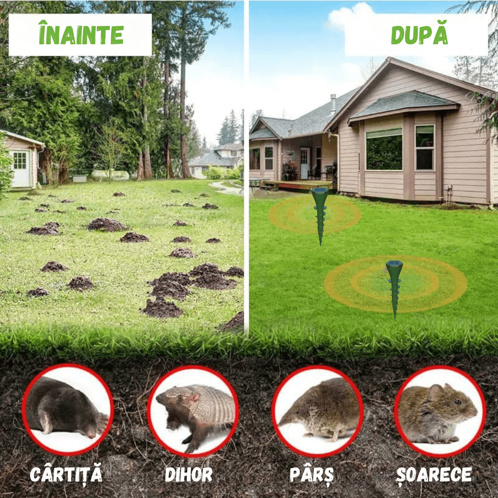 Set 4 Aparate Anti-Cartite BIRAI, incarcare solara, BR08, 3 Moduri, Solar, 700㎡, IP65, Ultrasunete, Eco, Fara Chimicale - imagine 10