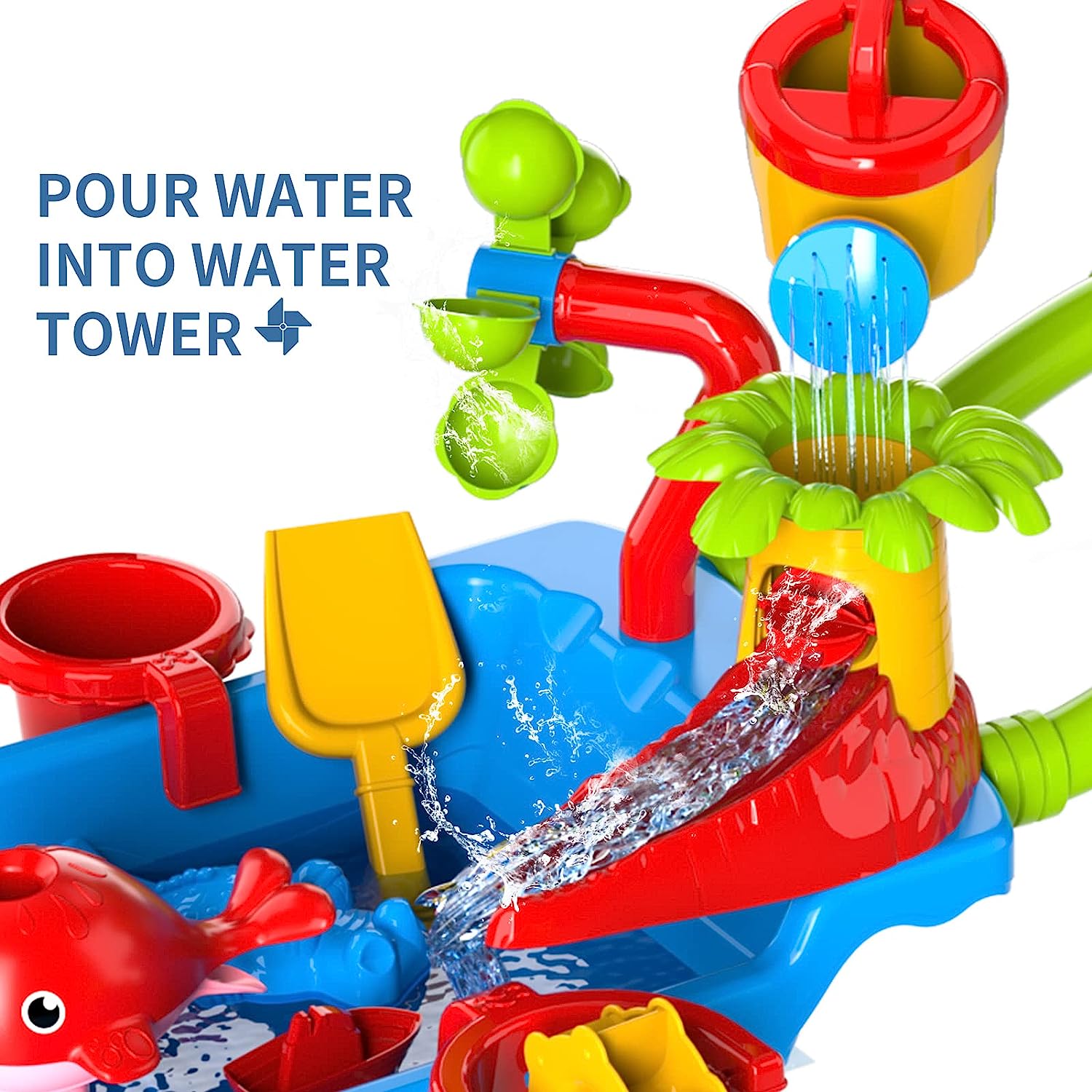 Set jucarie pentru plaja, roaba cu accesorii incluse - imagine 6