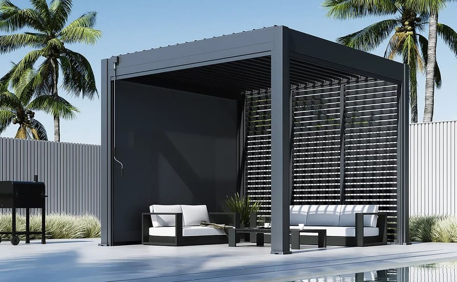Pergola bioclimatica aluminiu 3x3 m, UnicSpot - 1 | YEO