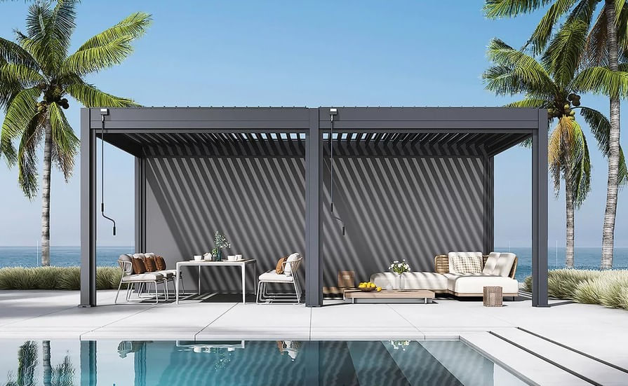 Pergola bioclimatica aluminiu 3x6 m, UnicSpot - 3 | YEO