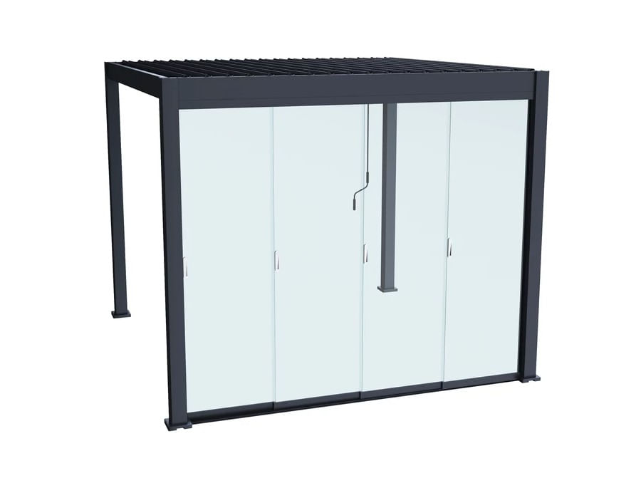Set 4 Panouri glisante din sticla pentru pergola bioclimatica, UnicSpot
