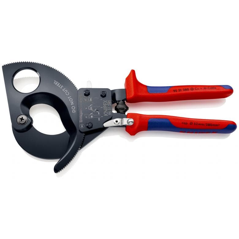 Cleste pentru taiat cablu Knipex cu clichet 280 mm