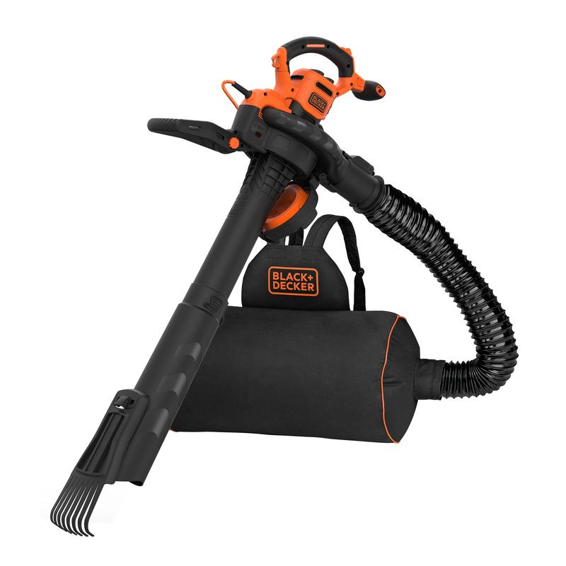 Suflanta si aspirator de gradina, metalic, 3000W, 72 l, 404 km / h,  Black+Decker BEBLV301-QS