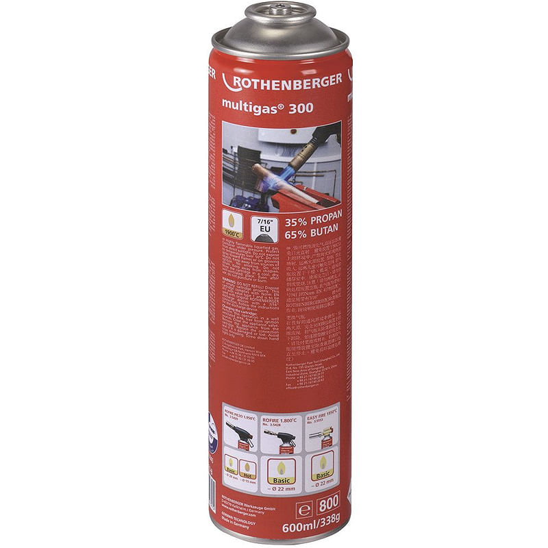 Cartus gaz Rothenberger Multigas 300, 600 ml