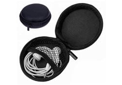 Husa pentru casti, plastic, negru, 8 cm