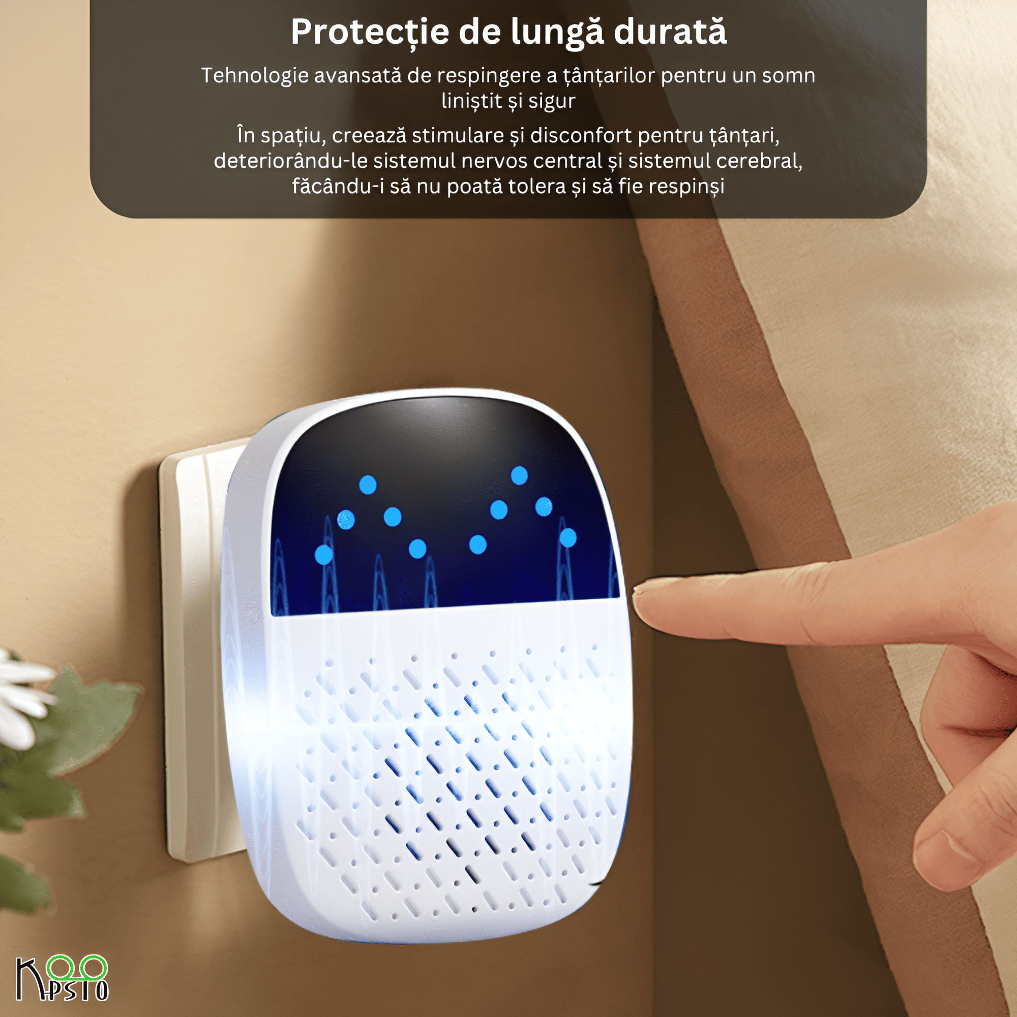 Repelent Ultrasunete AI Smart pentru Soareci si Insecte, Koopsio, Tehnologie Avansata De Rezonanta Acustica — imaginea 3