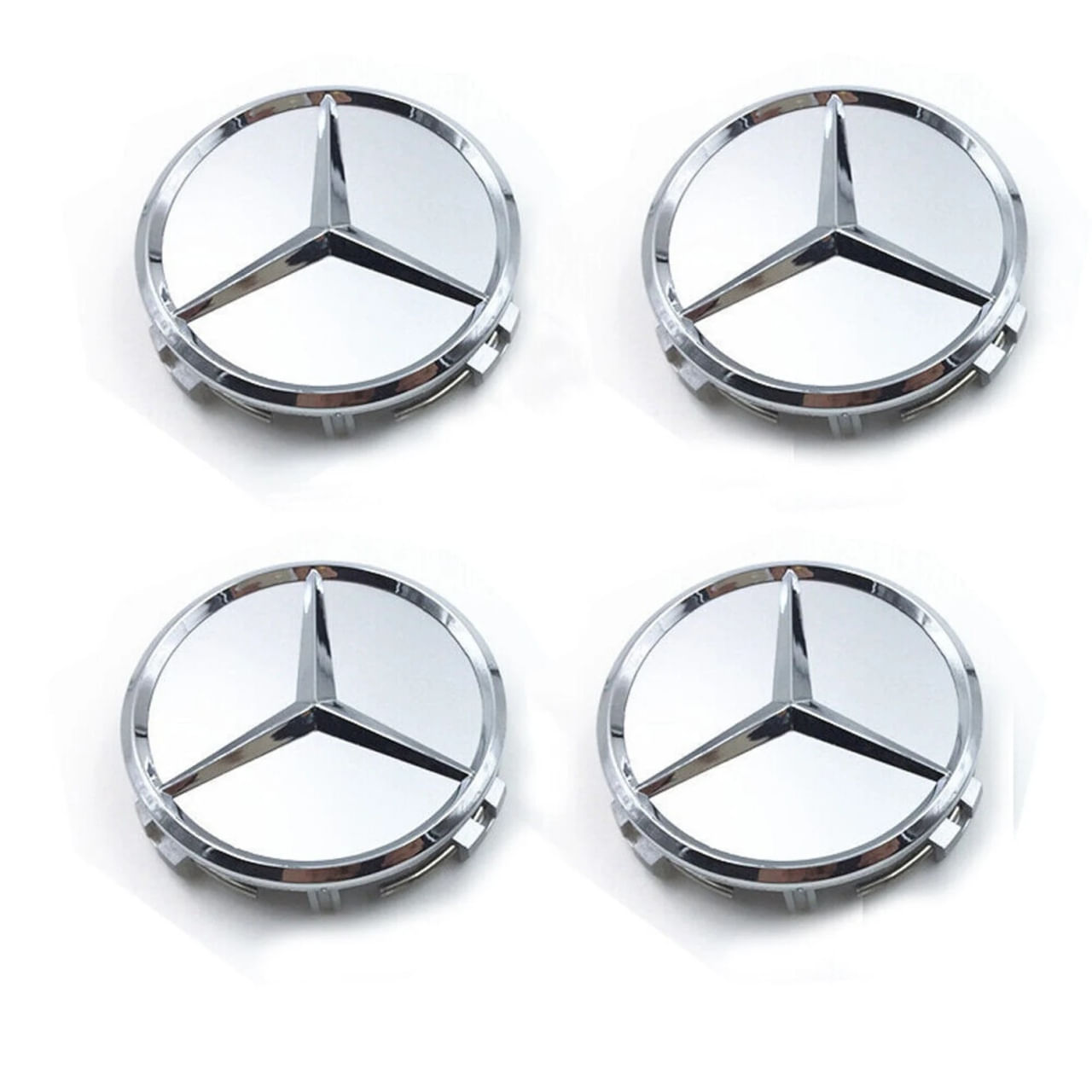 Set 4 Capace jante aliaj Mercedes Benz 70mm - 75mm Gri - imagine 3