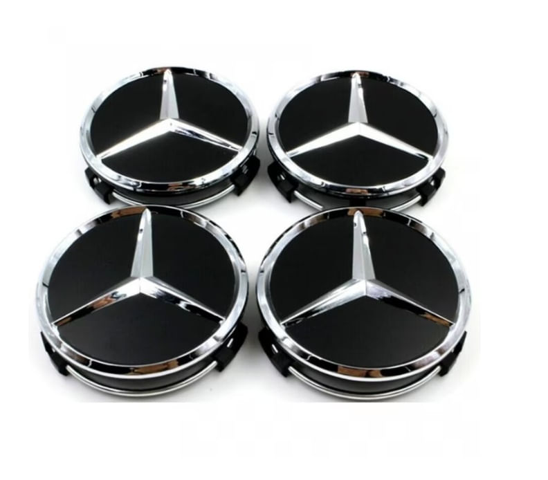 Set 4 Capace jante aliaj Mercedes Benz 70mm - 75mm Negre