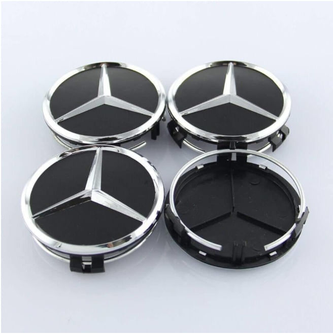 Set 4 Capace jante aliaj Mercedes Benz 70mm - 75mm Negre - 2 | YEO