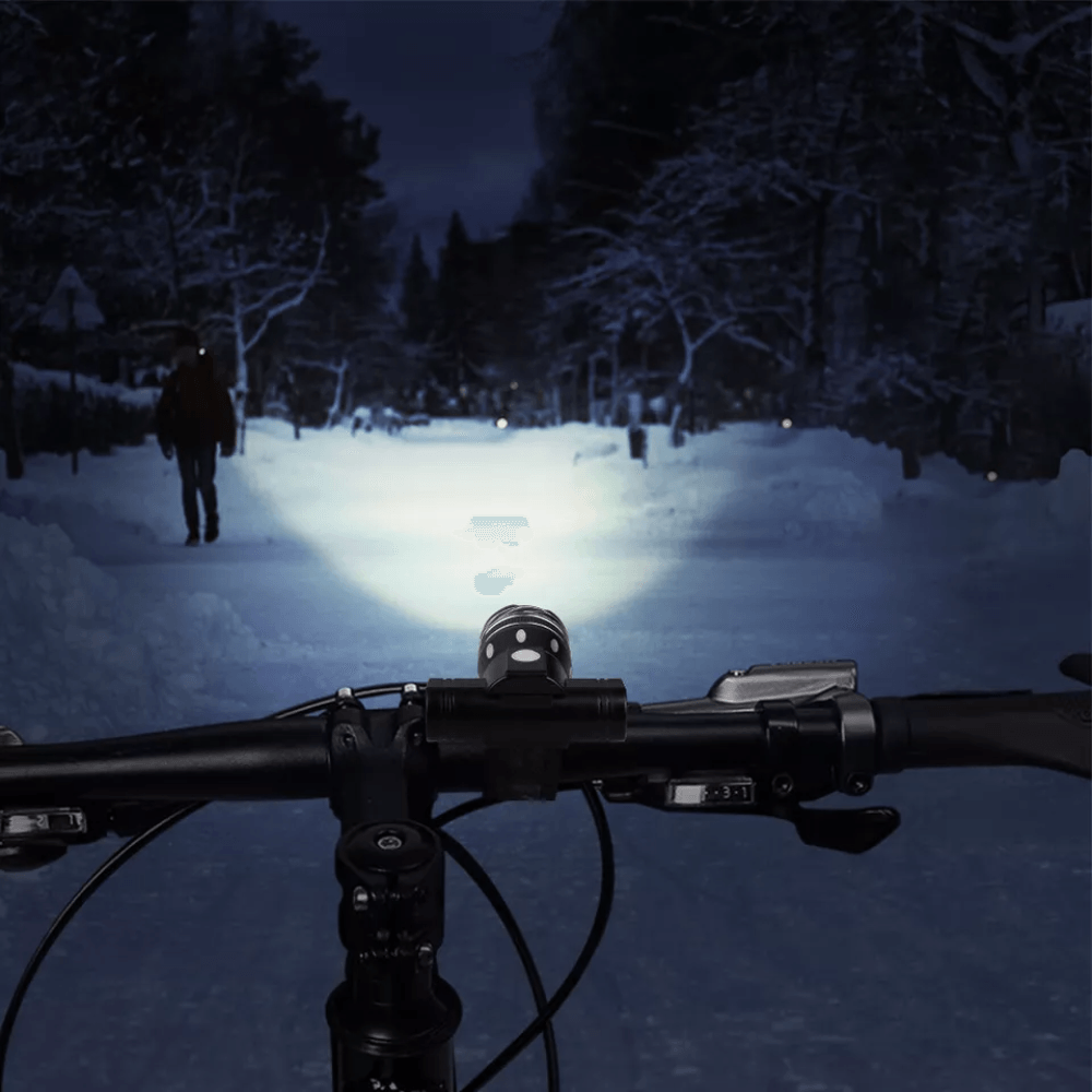 Set Lumini Bicicleta Fata/Spate, 3 Moduri de Iluminare LED, Rezistent la Apa IPX6, Far si Stop, Acumulator Reincarcabil - 3 | YEO