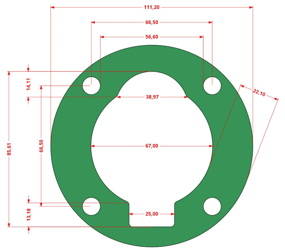 Set garnituri cap compresor de aer in V 2 pistoane 1x90mm si 1x65mm in dubla etapa 12.5 bari Model V-0.6/1.25 (F) CH178 — imaginea 8