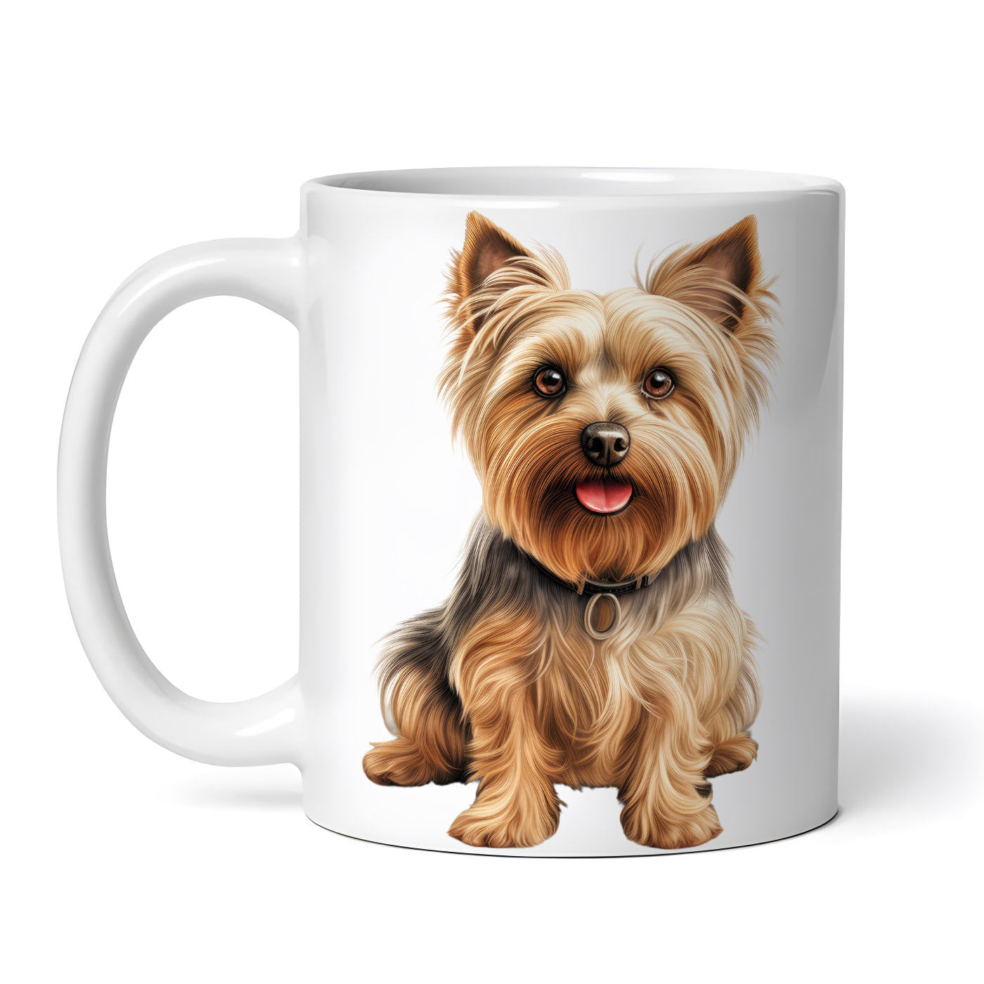 Cana alba personalizata, Yorkshire Terrier sezut, INOVATIX®. 330ml