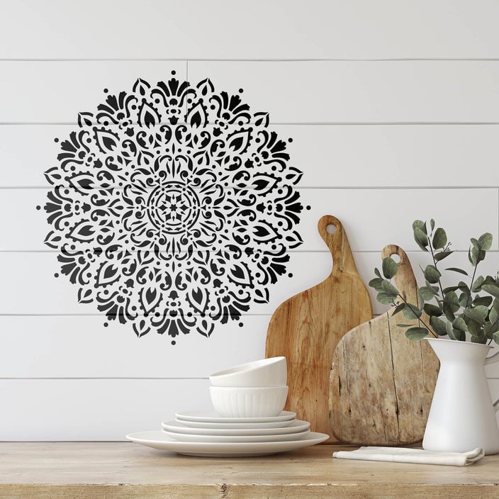 Sablon 200x200x0.7mm Harmony Mandala Refolosibil, model MXSP7011
