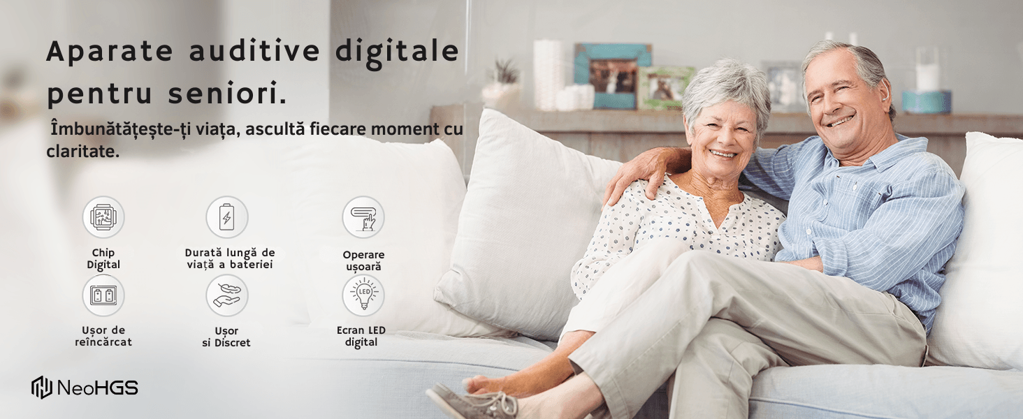 Aparat Auditiv Digital x2 NeoHGS Premium, Sunet Clar, Fara Ecou, Incarcare Rapida, Bluetooth, de Ultima Generatie - imagine 8