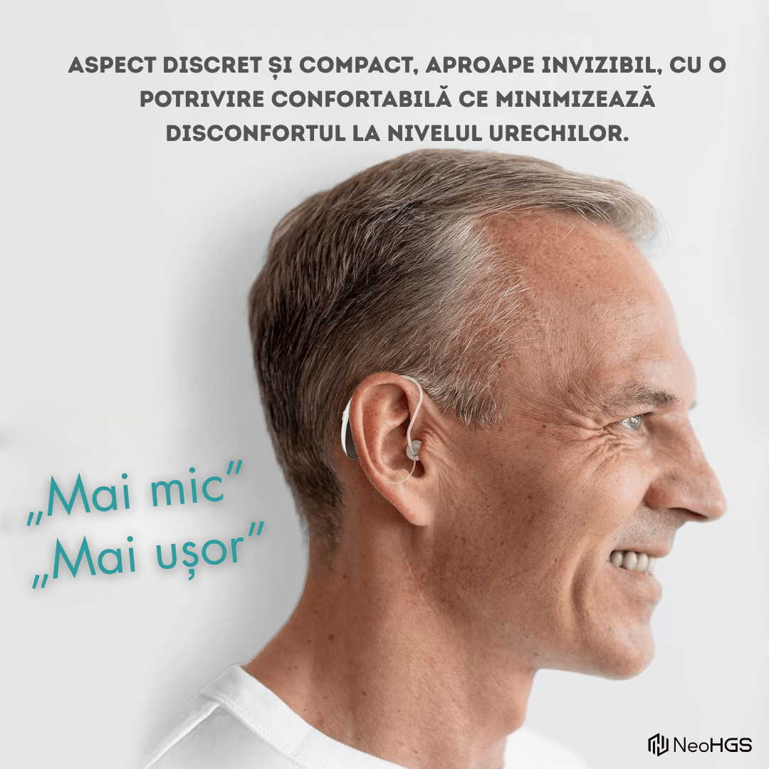 Aparat Auditiv Digital x2 NeoHGS Premium, Sunet Clar, Fara Ecou, Incarcare Rapida, Bluetooth, de Ultima Generatie - imagine 11