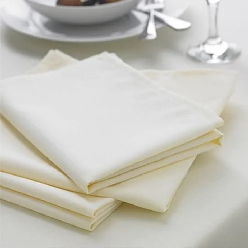 Set 10 Servetele masa Kotonia Home Hotel, 100% bumbac, creton, dimensiunea 40x40 cm, ivoire