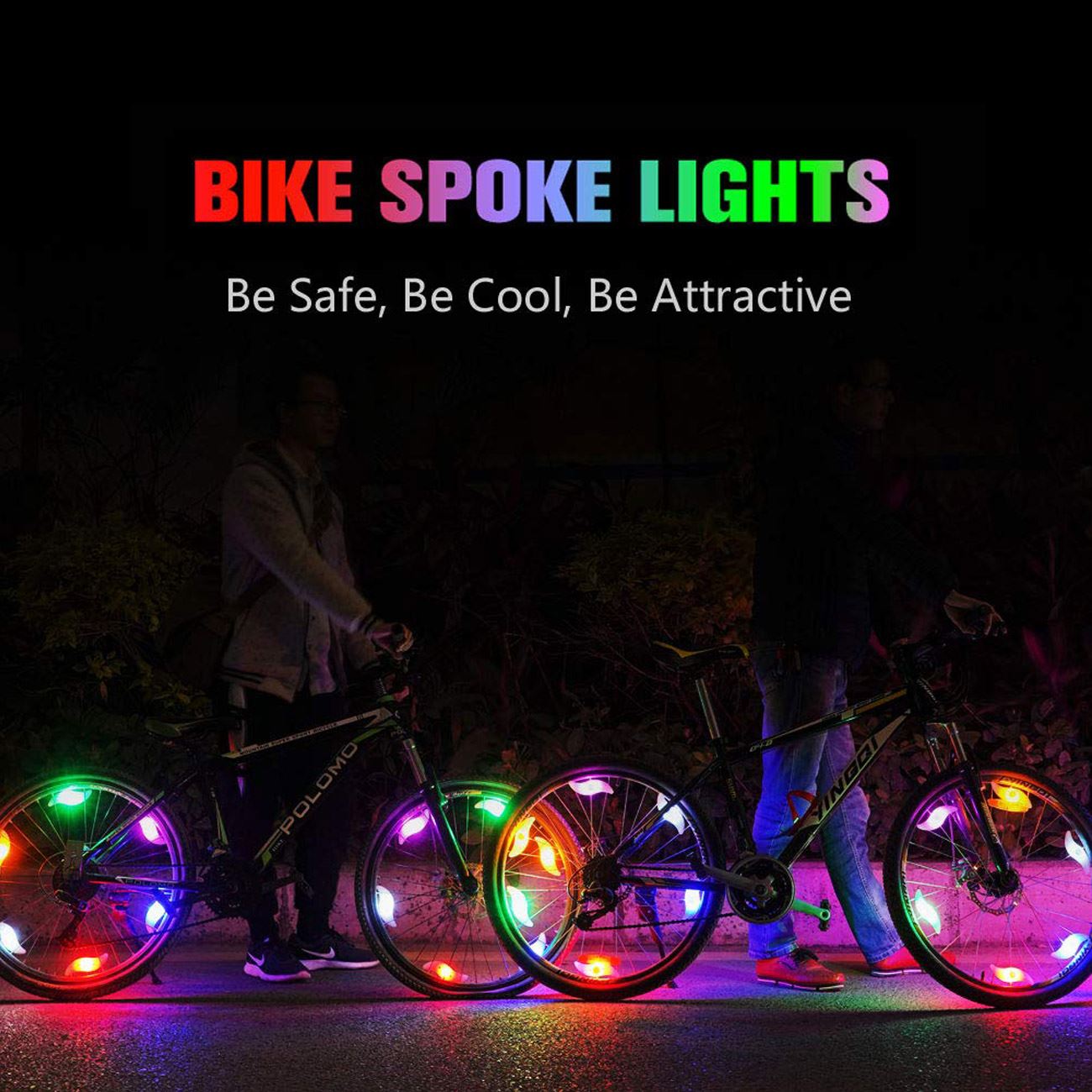 Lumini roti bicicleta, model led, multicolor, rezistent la apa, lungime 12.5cm - 3 | YEO