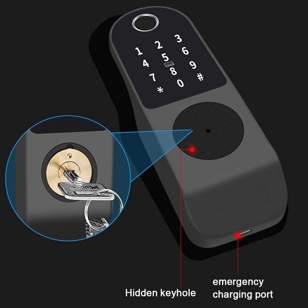 Incuietoare inteligenta Smart, waterproof, deblocare cu amprenta, parola, card APP bluetooth, cheie, pentru usa exterior - 3 | YEO