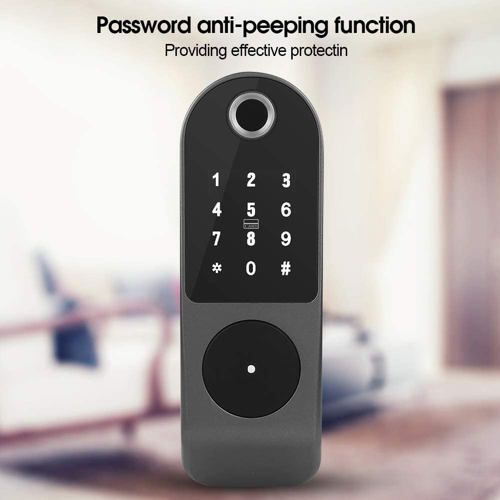 Incuietoare inteligenta Smart, waterproof, deblocare cu amprenta, parola, card APP bluetooth, cheie, pentru usa exterior - 4 | YEO