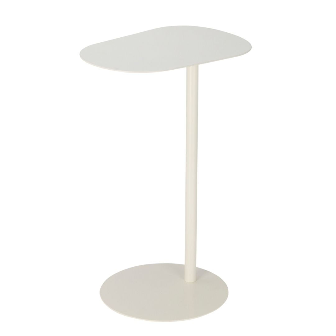 Masa Laterala Alba din Metal, H&S Collection, 35xH53 cm – Design Minimalist
