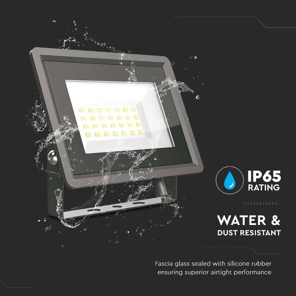 Proiector led 20W, 1600lm, IP65, lumina rece 6500K, negru, V-TAC — imaginea 2