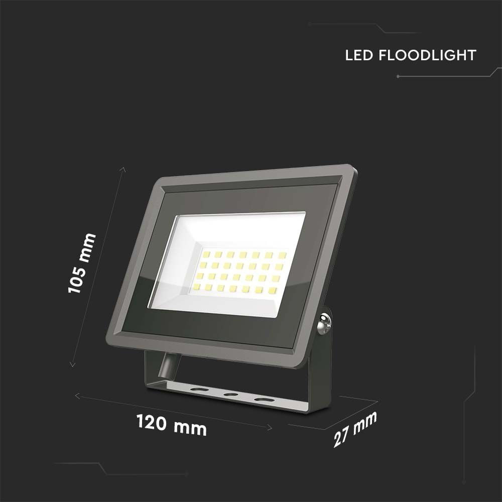 Proiector led 20W, 1600lm, IP65, lumina rece 6500K, negru, V-TAC — imaginea 3