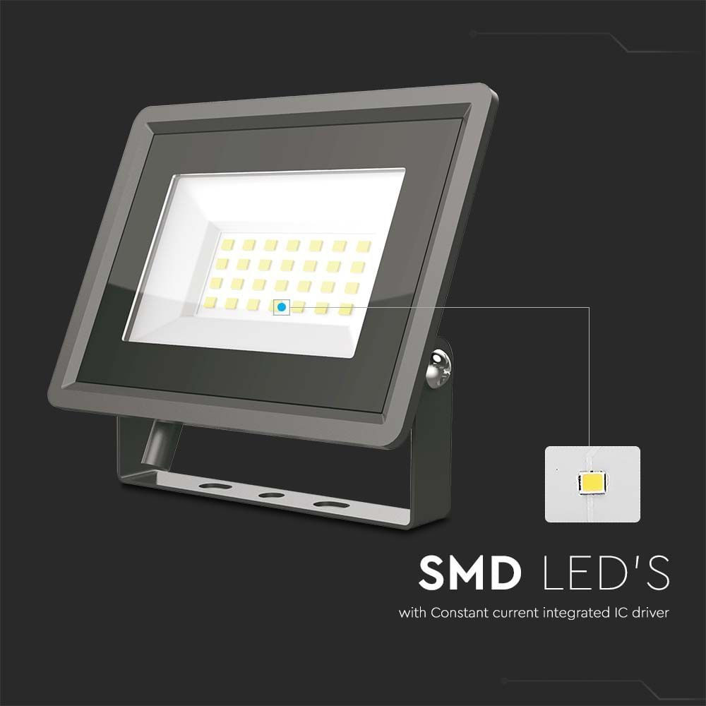 Proiector led 20W, 1600lm, IP65, lumina rece 6500K, negru, V-TAC — imaginea 4