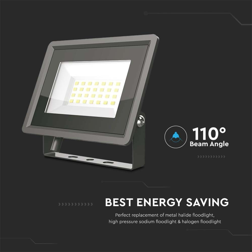 Proiector led 20W, 1600lm, IP65, lumina rece 6500K, negru, V-TAC — imaginea 6