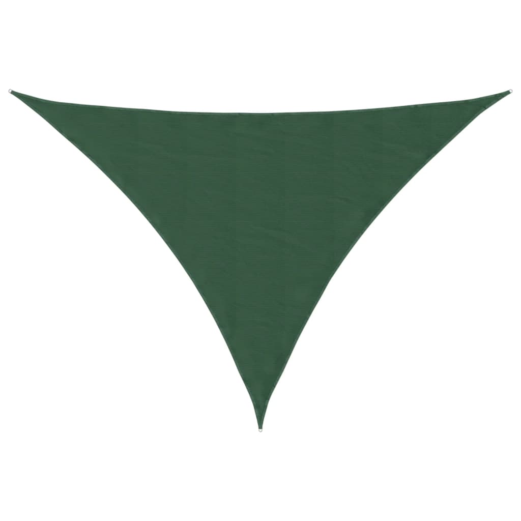 Parasolar, verde, 2,5x2,5x3,5 m, tesatura oxford, triunghiular