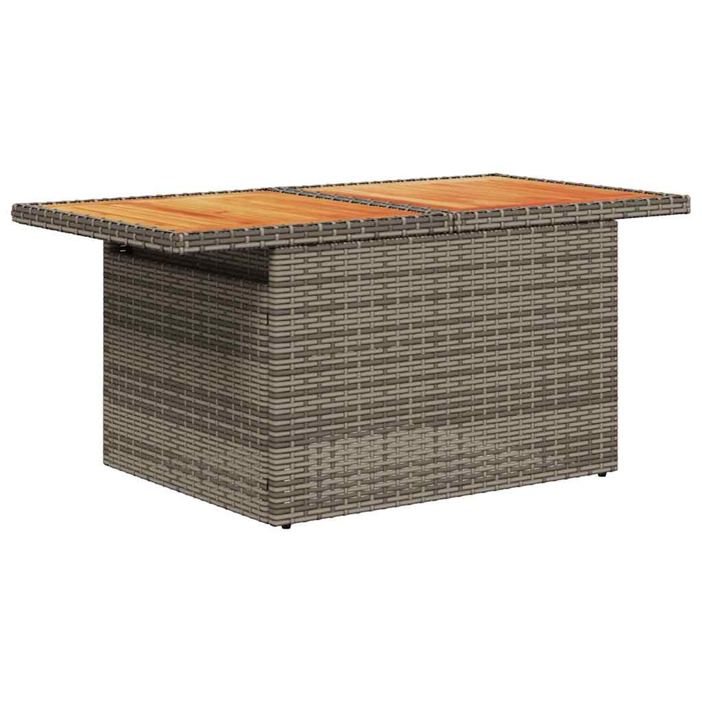 Set mobilier gradina cu perne, 6 piese, gri, poliratan — imaginea 5