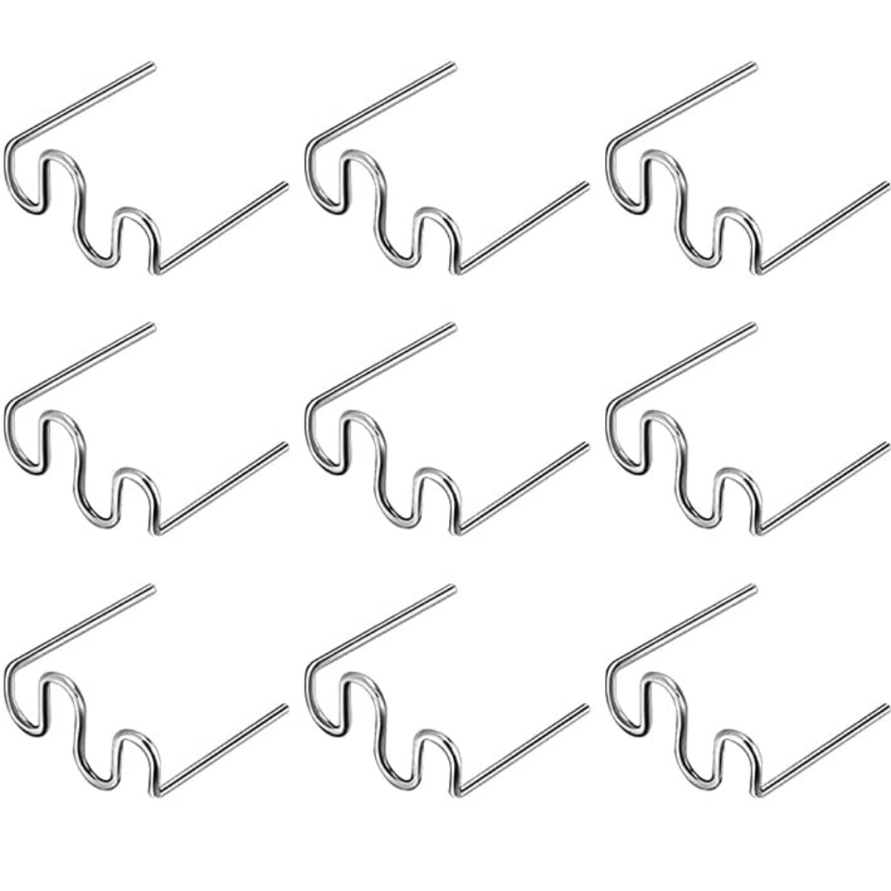 Set 500 Capse Pentru Pistol de Lipit, Reparat si Sudat Plastic, Cleme Model Tip S, 0.8mm, argintiu metalizat - 2 | YEO