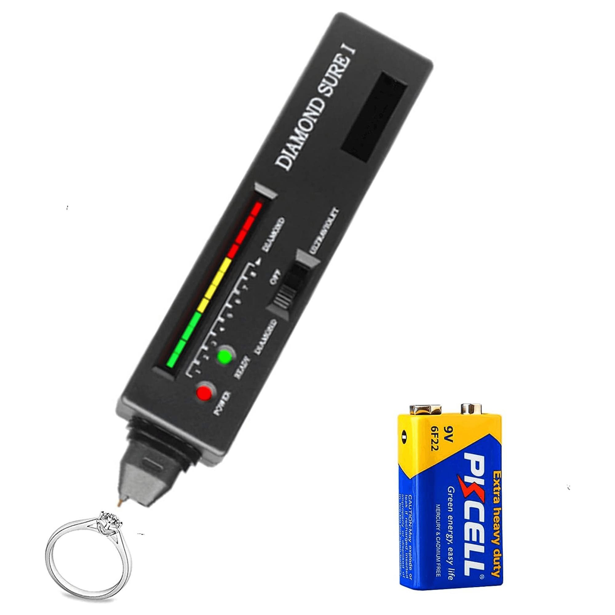 Tester autenticitate diamante cu lumina UV, aparat de masura conductivitate termica bijuteriirii si pietre pretioase - imagine 6