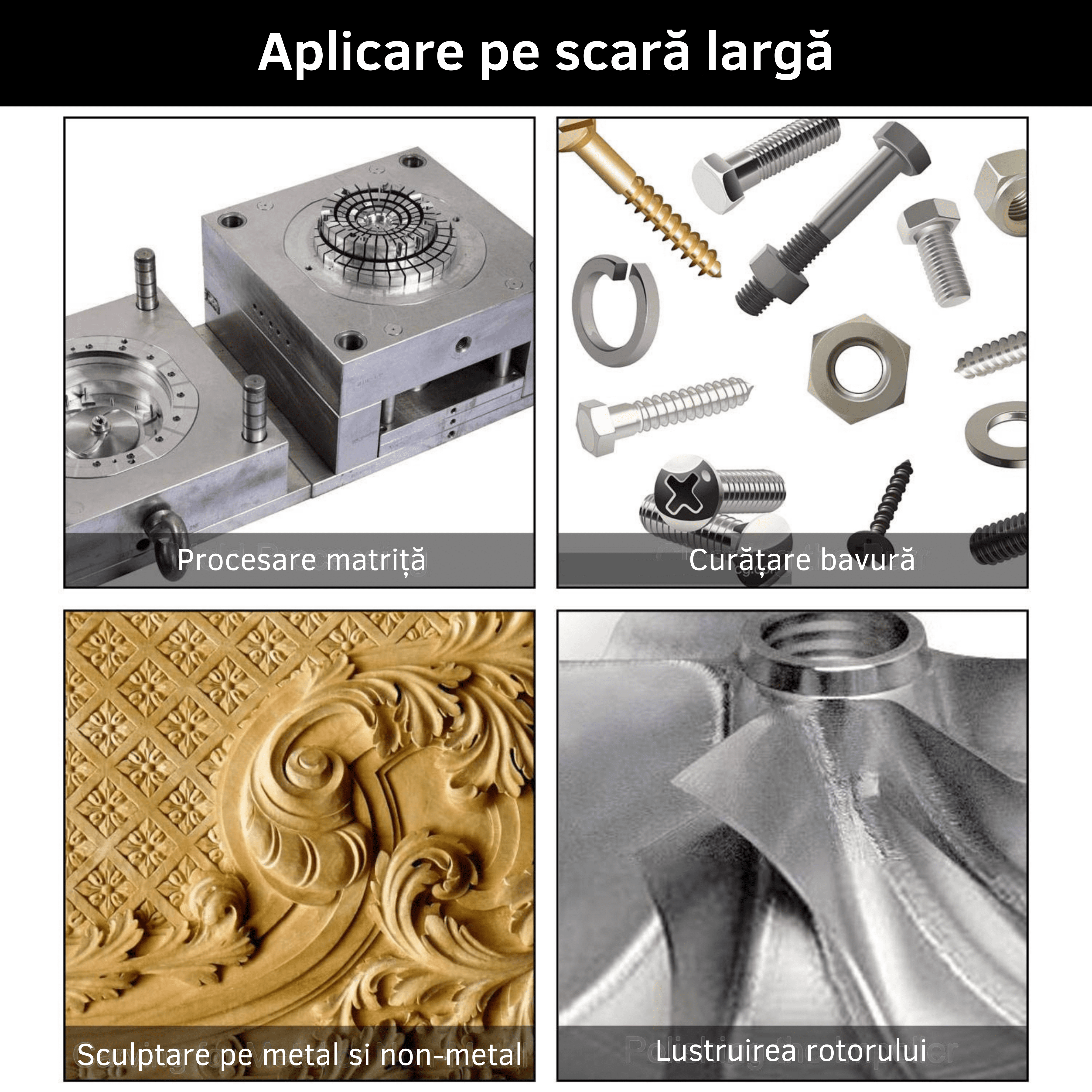 Trusa 5 Freze Biax de Carbura din Otel Tungsten pentru Metal, Lemn si altele, Diamentru Varf 12 mm si Tija Prindere 6 mm - imagine 5