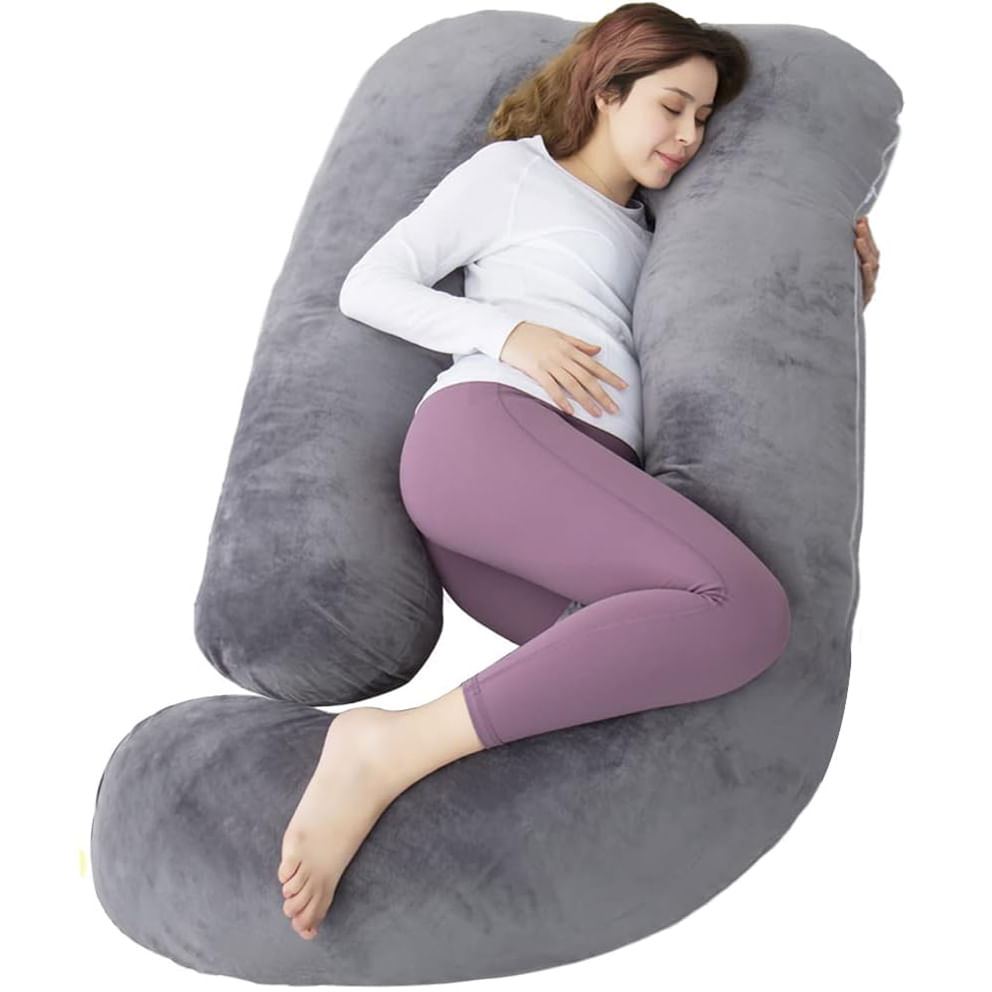 Perna Gravide si Alaptare 3 in 1 Linomag®, Multifunctionala, Sustinere pentru Burta, Spate, Bebelus, Gri - imagine 4