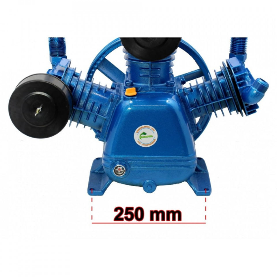 Cap compresor de aer cu 3 pistoane compresie in doua etape 500l/min 12.5 bari B-AC3065TS