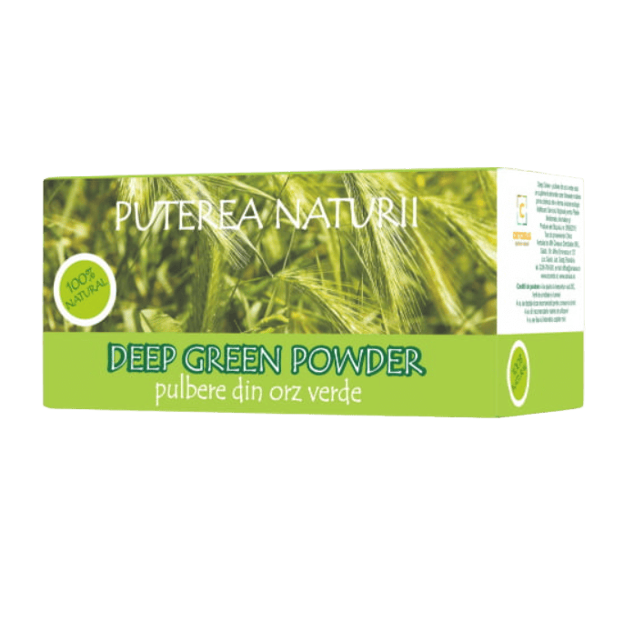 Deep Green Pulbere din Orz Verde, 30 pliculete