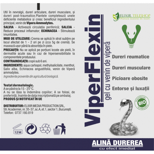 Gel antireumatic Viperflexin Forte 100g - 4 | YEO