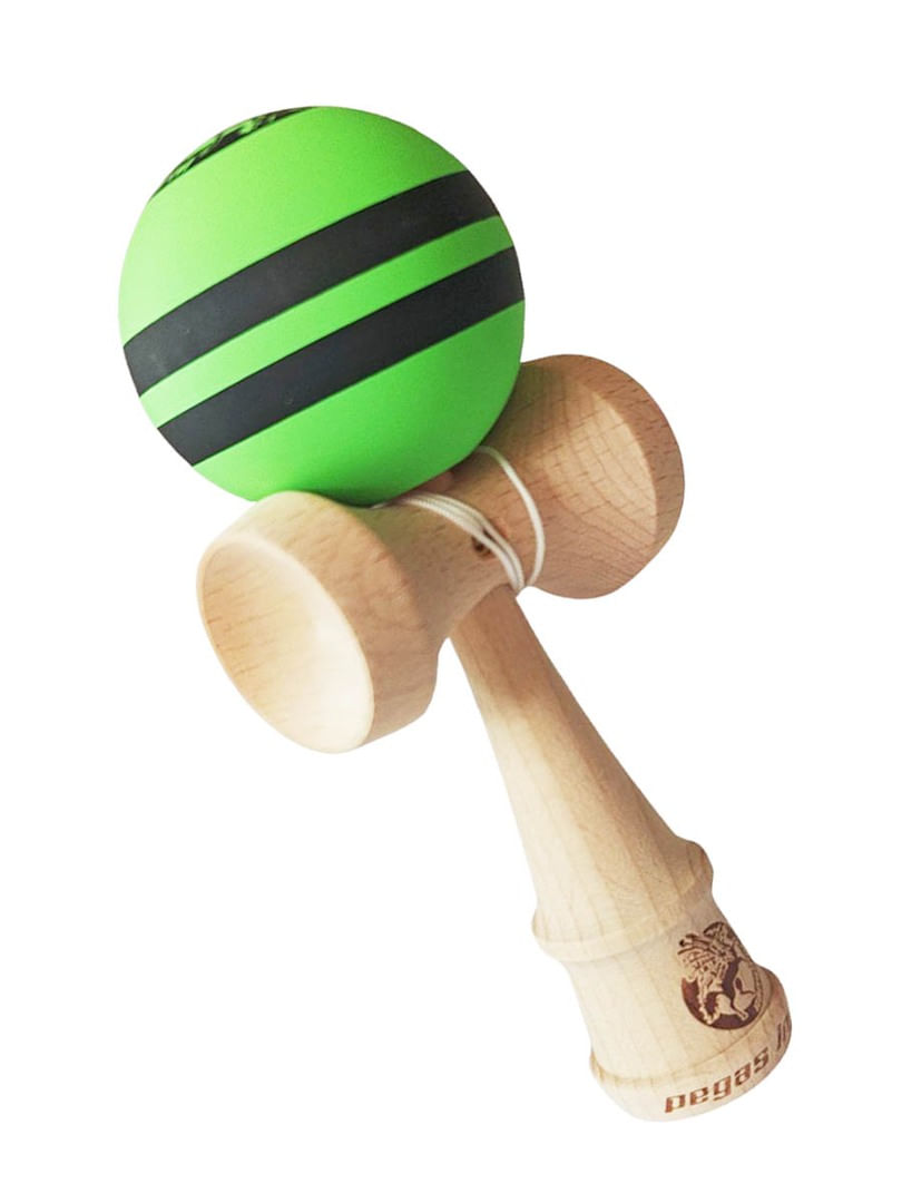 Kendama profesionala, Bila din lemn cu strat de silicon, Samurai + Sticker pentru telefon, 56KD - 1 | YEO