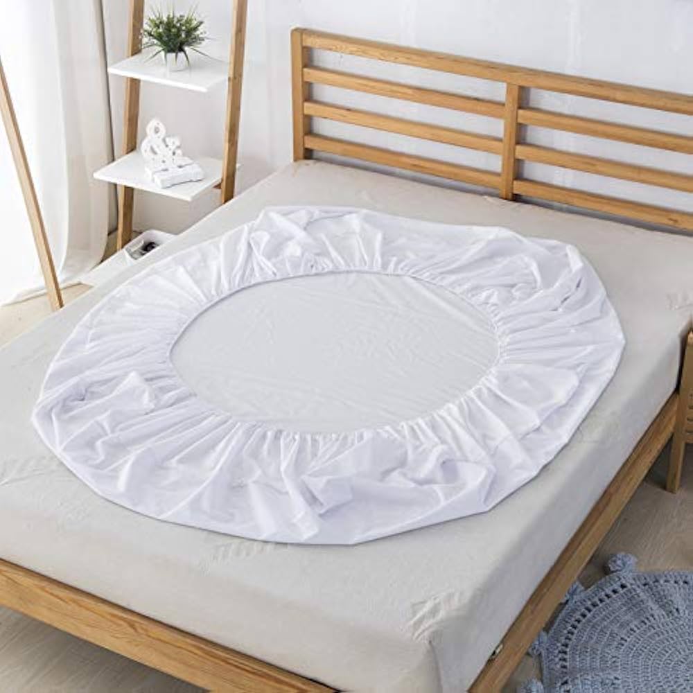 Husa pat Kotonia Home Hotel - frotir poliester impermeabil, pentru saltea 90x200+35 cm alba - 1 | YEO