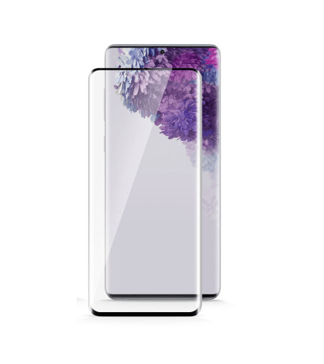 Folie de sticla, Samsung Galaxy S20 Plus, cu margini colorate negru