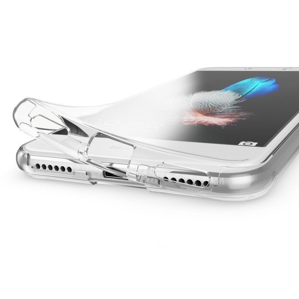 Husa Full TPU 360° (fata + spate) pentru Huawei P9 Lite 2017, Transparent - 1 | YEO