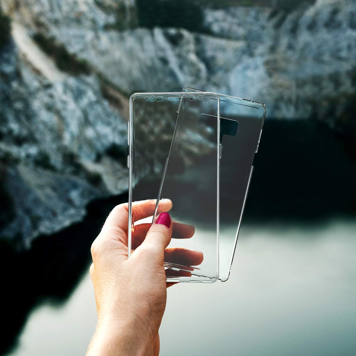 Husa Full TPU 360° (fata + spate) pentru Samsung Galaxy Note 9, Transparent - 3 | YEO