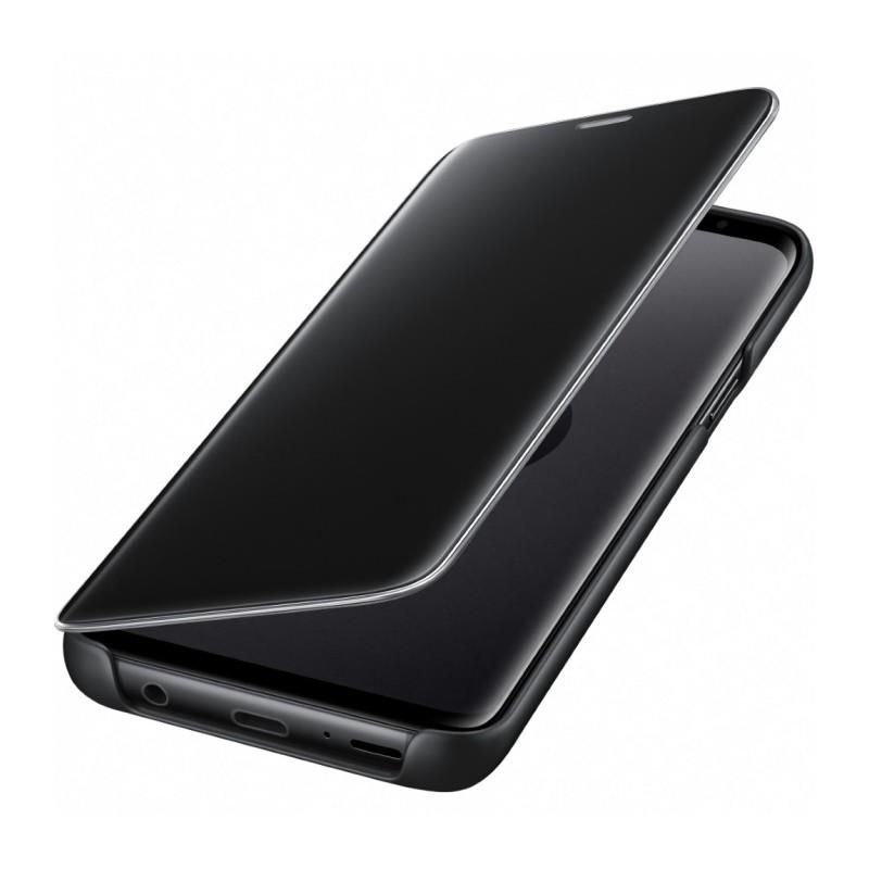 Husa Protectie Flip Cover, Clear View, Mirror, Stand, compatibila cu Samsung Galaxy S9 Plus, Negru, PlanetPhone® - 1 | YEO