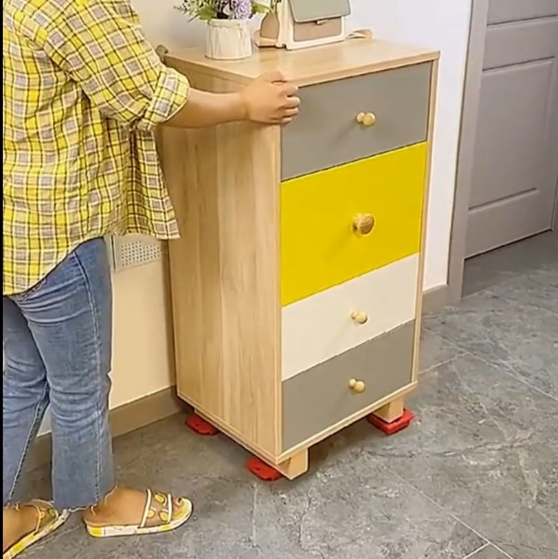 Set cric cu 4 suporti cu role pentru mutat obiecte foarte grele, greutate suportata 600Kg — imaginea 7